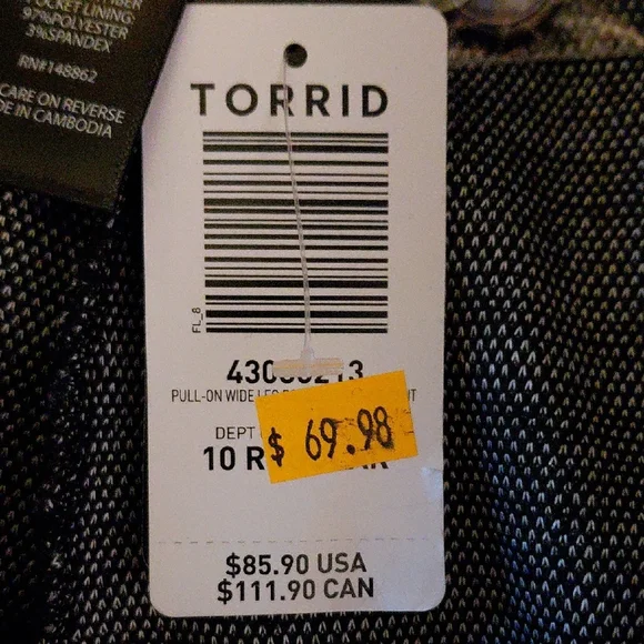 Torrid Black and White Textured Pants - Picture 4 of 5